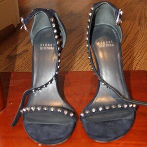 Stuart Weitzman Navy Suede Sandals